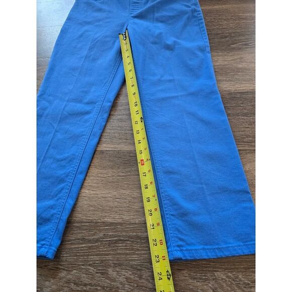 J.Jill High-Rise Cropped Pants Size 8R Blue | Comfy Bold Closet Staple Color Pop - Picture 6 of 8